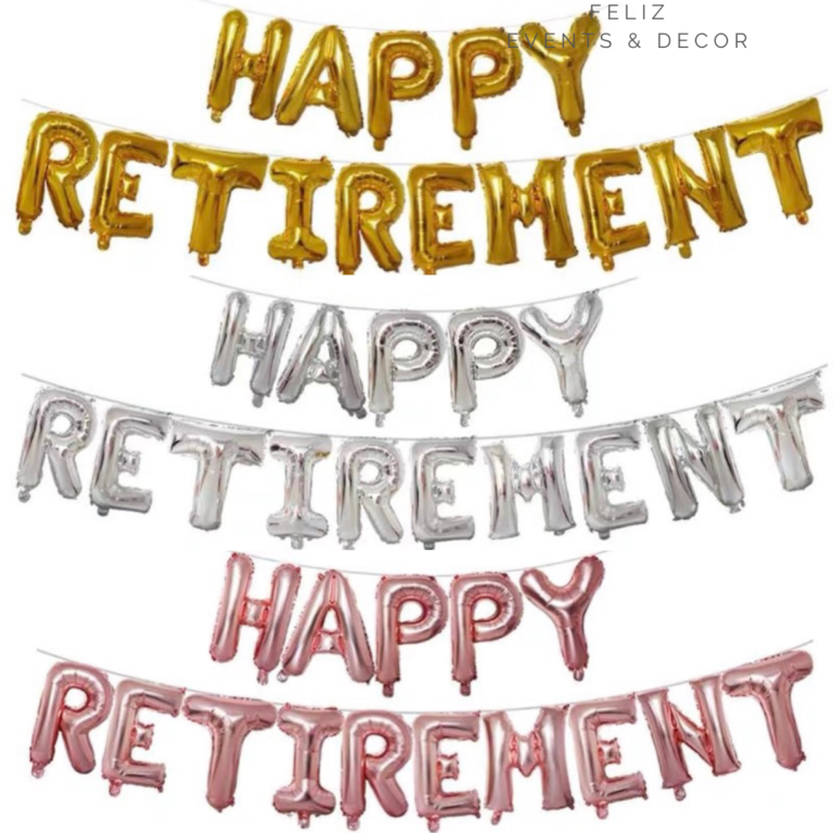 HAPPY RETIREMENT英文字母鋁膜氣球｜HAPPY RETIREMENT letter foil balloon