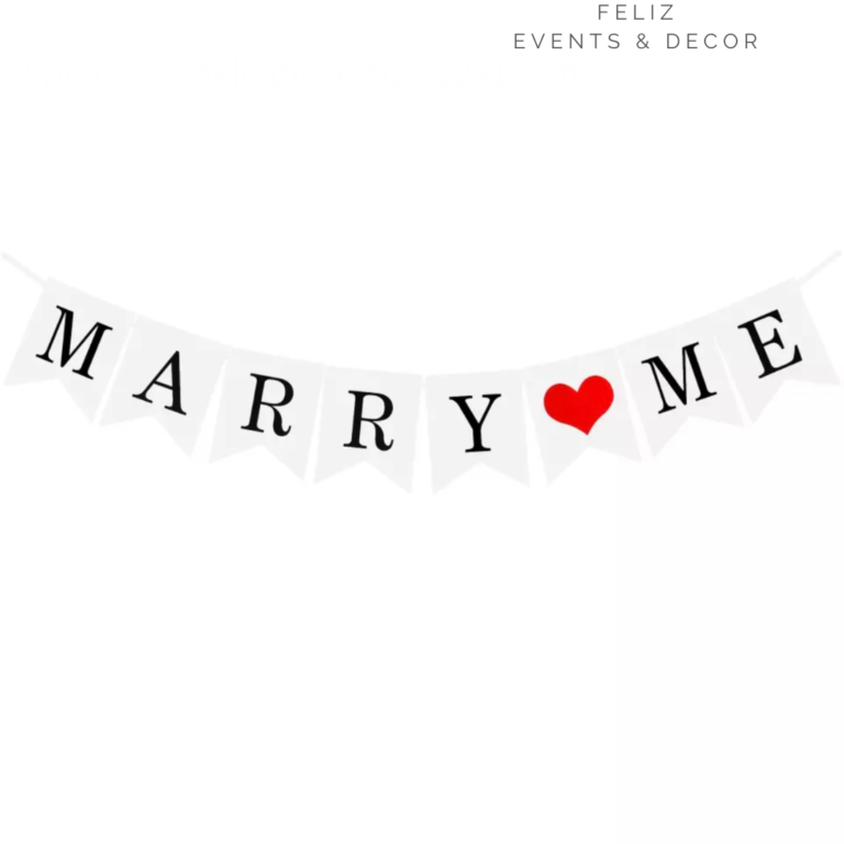 MARRY ME嫁給我吧橫幅魚尾拉旗｜MARRY ME garland fishtail flag banner