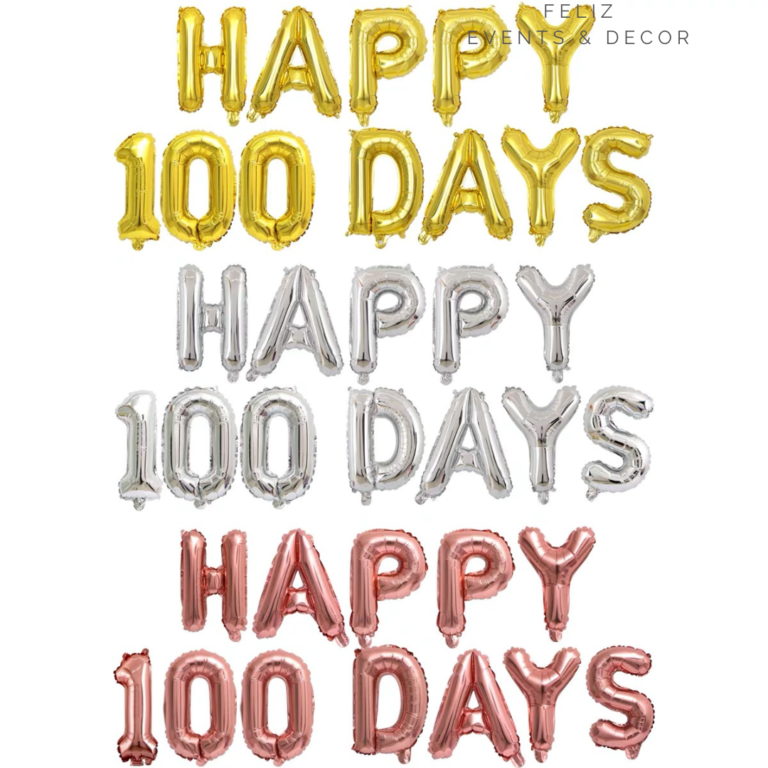 HAPPY 100 DAYS英文字母鋁膜氣球 HAPPY 100 DAYS letter foil balloon