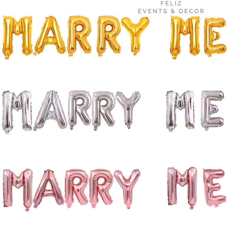 MARRY ME英文字母鋁膜氣球｜MARRY ME foil balloon